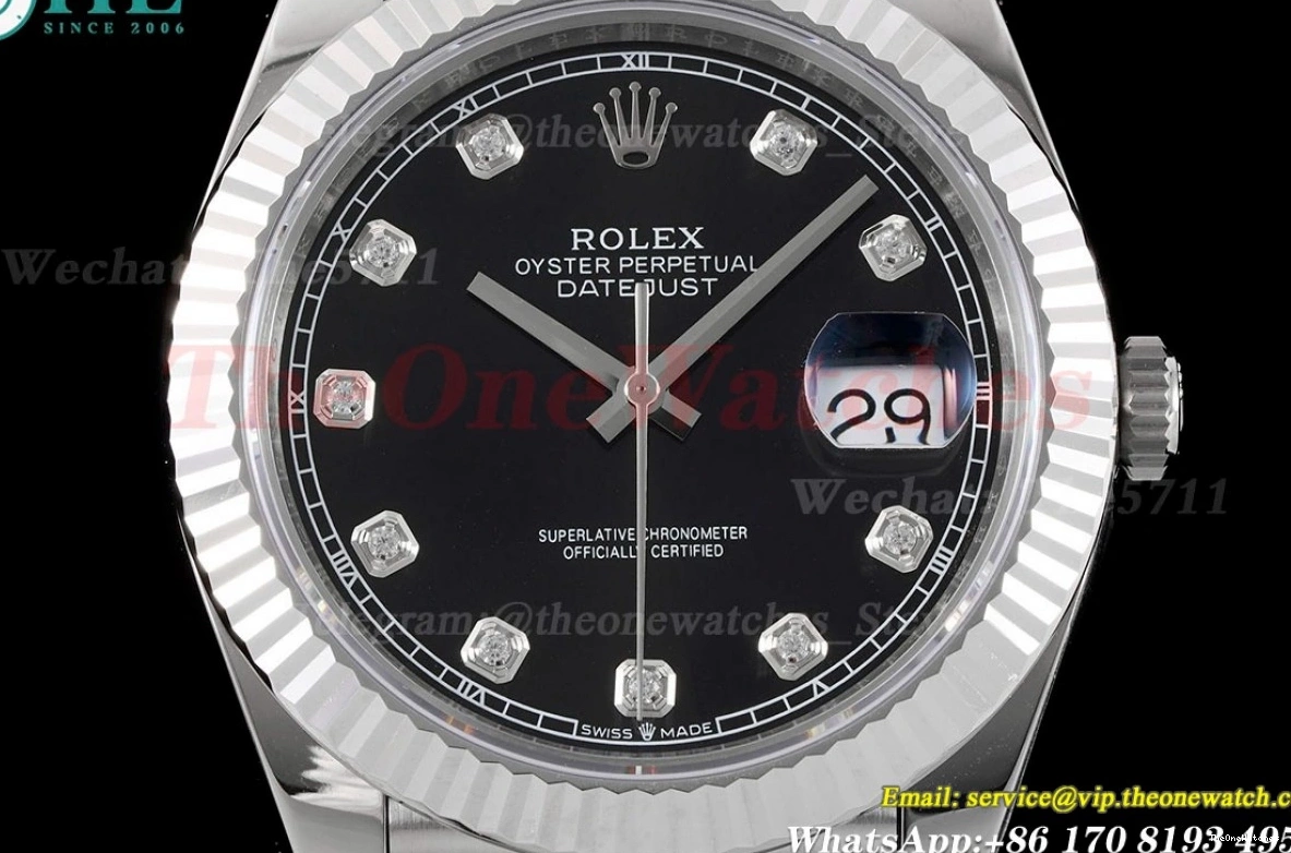 Jubilee 41mm Black SS 126334 Flt SS VR3235 904L King Dial Datejust 0119